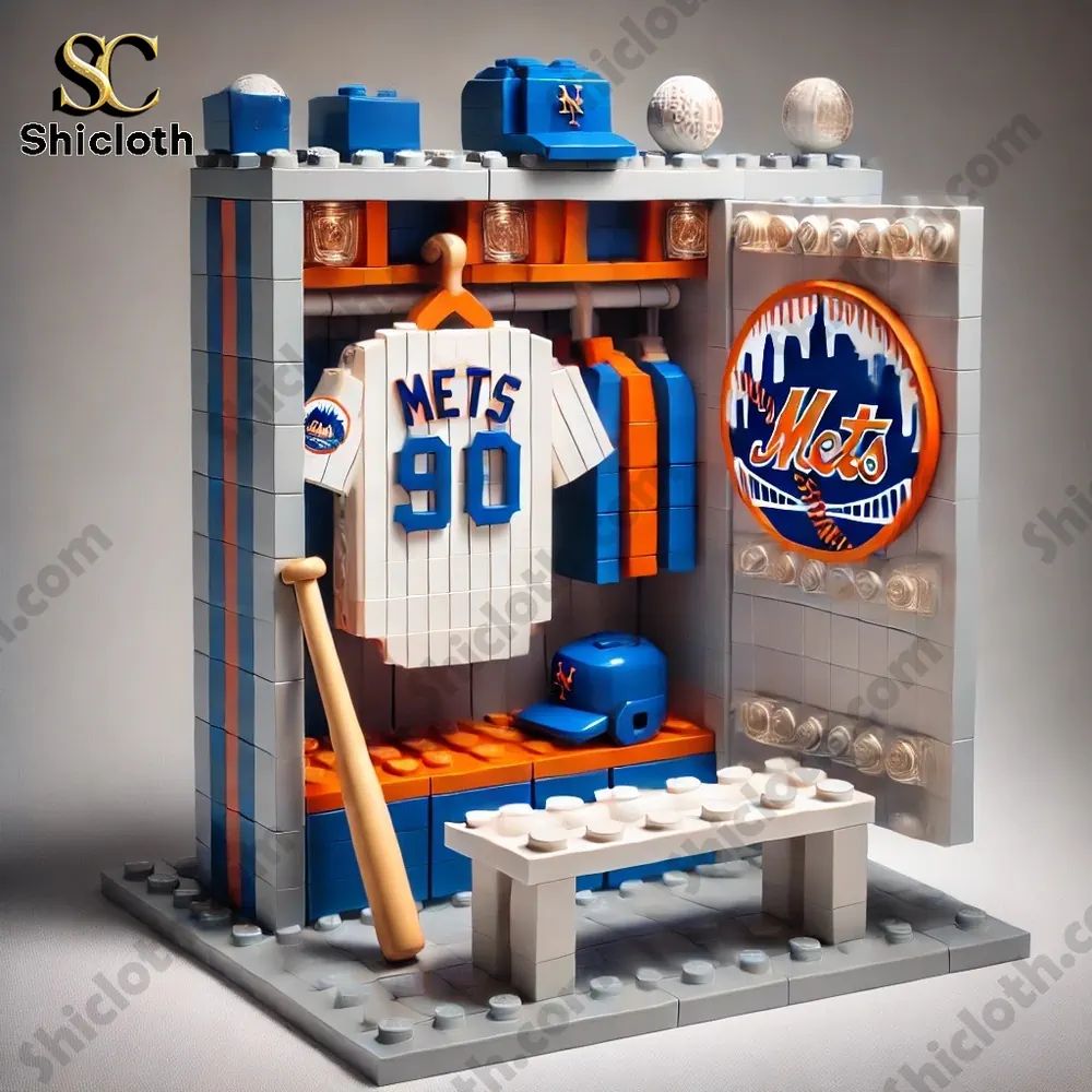 New York Mets Locker Room Building Blocks