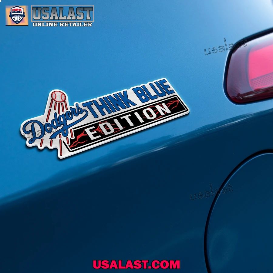 Los Angeles Dodgers Edition Engraved Car Name Badge