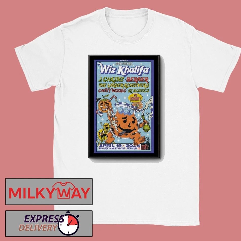 Wiz Khalifa April 19, 2026 Red Rocks Park and Amphitheatre, Monrrison, CO Poster shirt