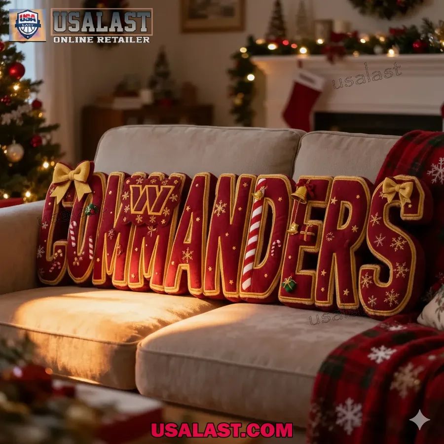 Washington Commanders Christmas Plush Pillow