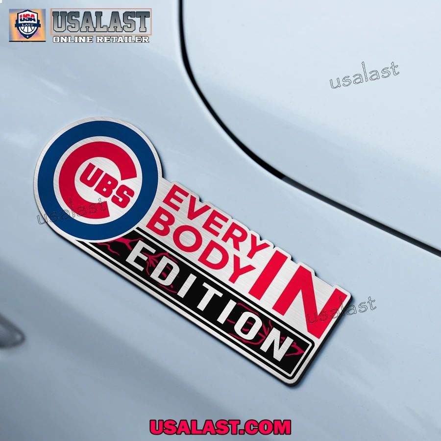 Chicago Cubs Edition Engraved Car Name Badge