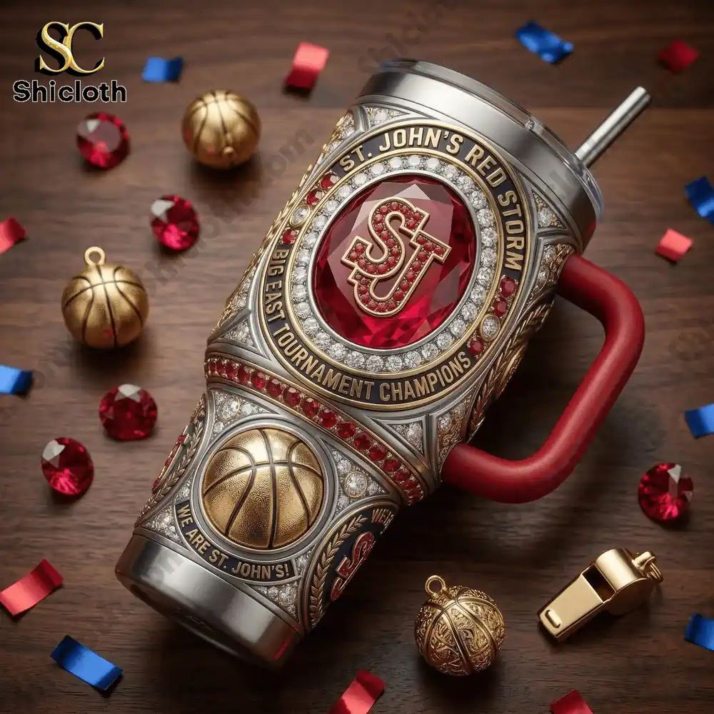 St. John’s Red Big East Tournament Champions 2026 40oz Tumbler With Handle