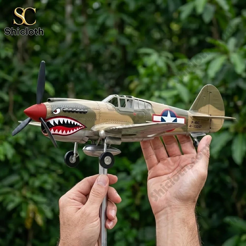Shark Mouth Warplane Wind Spinner For Garden