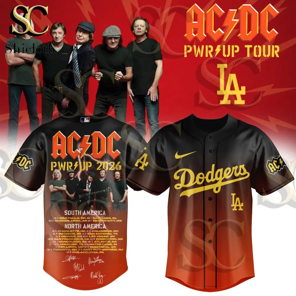 All MLB Teams x ACDC Power Up Tour 2026 Jersey