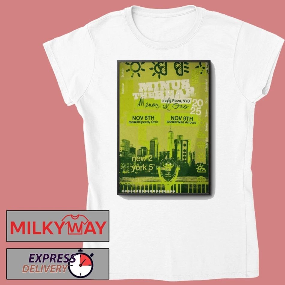 Minus The Bear 11 8-11 9 2025 New York NY Poster shirt