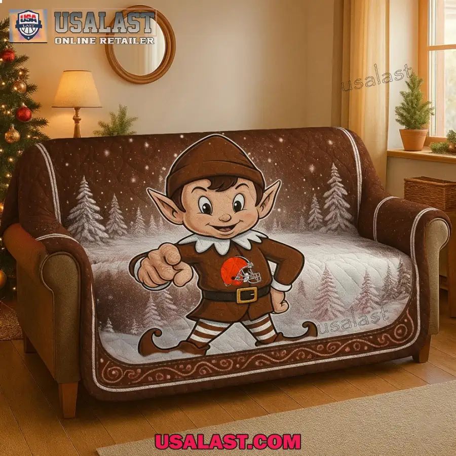 Cleveland Browns Premium Christmas Fleece Blanket