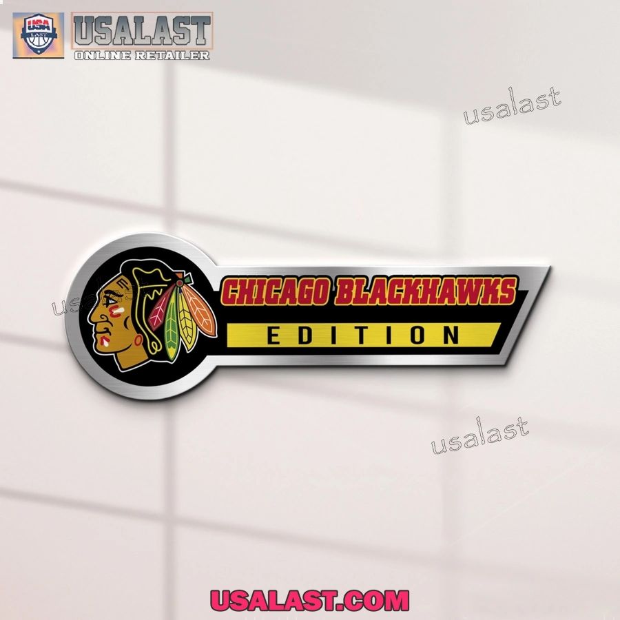 Chicago Blackhawks Edition 3D Engraved Car Name Emblem