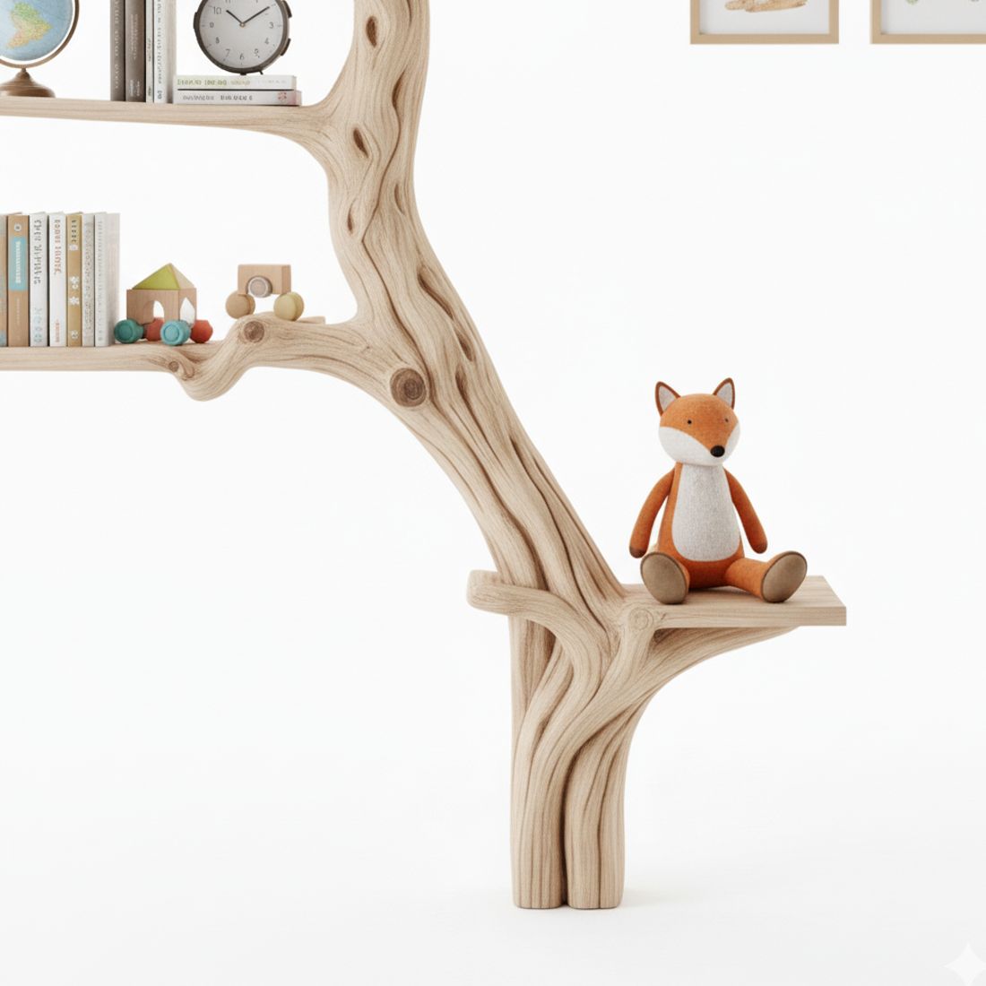 Handcrafted Tree Branch Bookshelf – Decorative & Space-Saving Book Storage Shelves