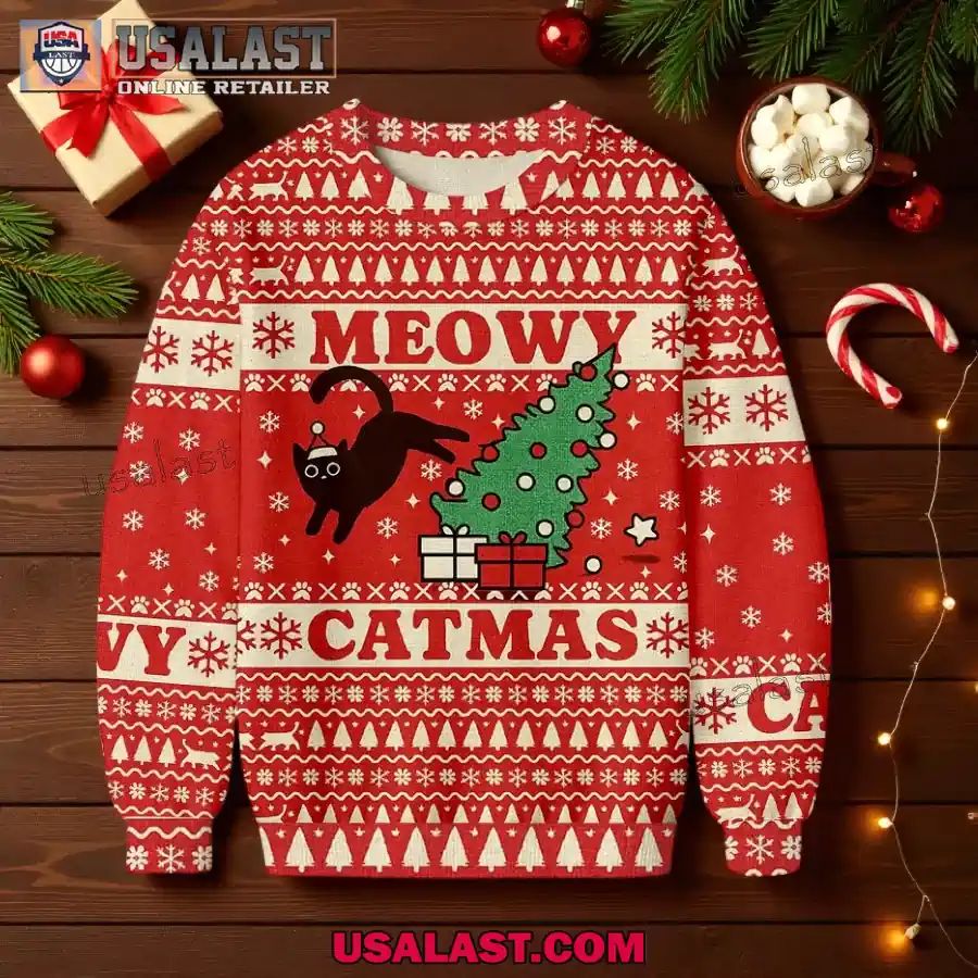 Meowy Christmas Ugly Sweatshirts