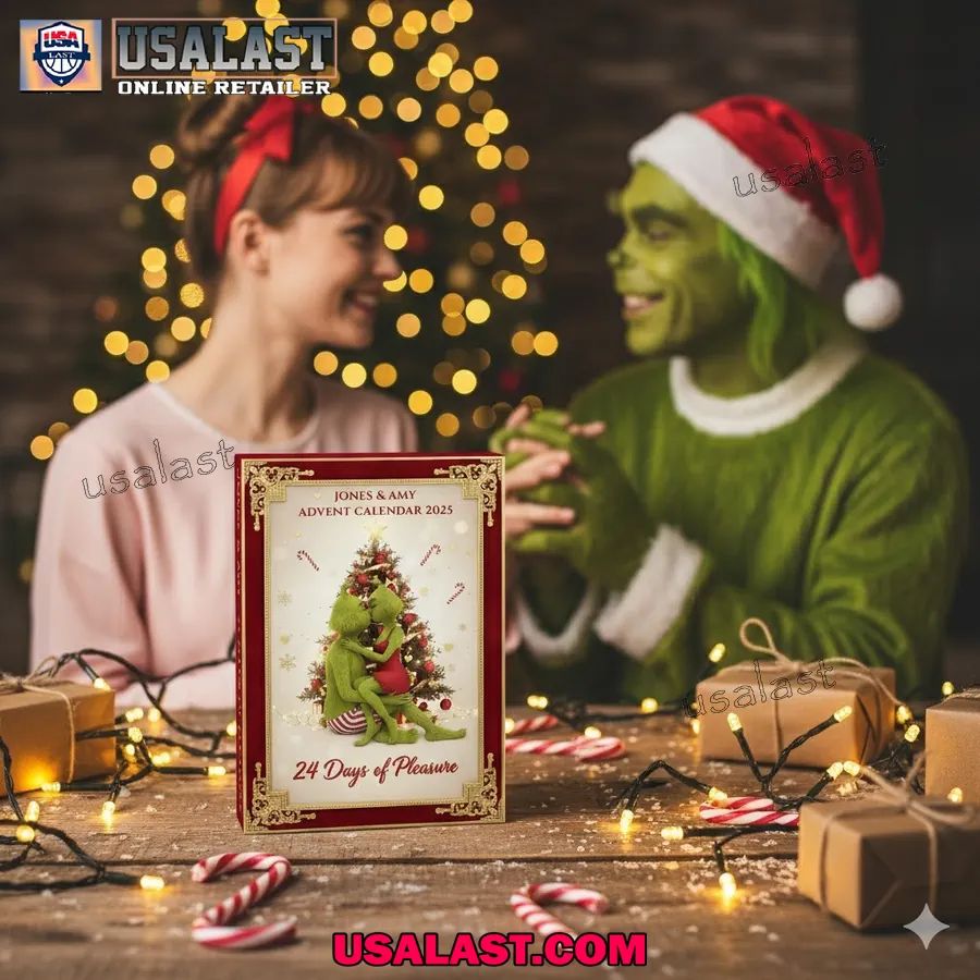 Personalized Naughty Green Couple Christmas Advent Calendar 2025