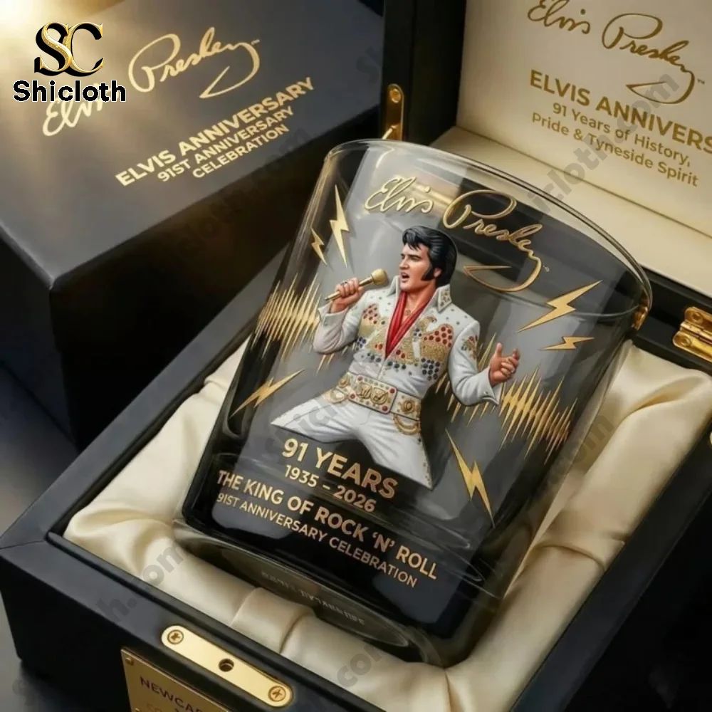 Elvis Presley 91st Anniversary Whisky Glass