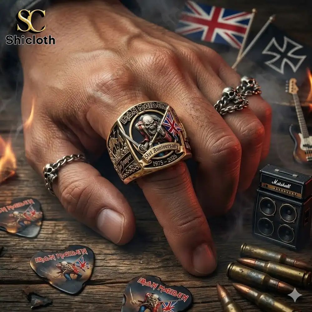 Heavy Metal Iron Maiden 51th Anniversary Commemorative Ring
