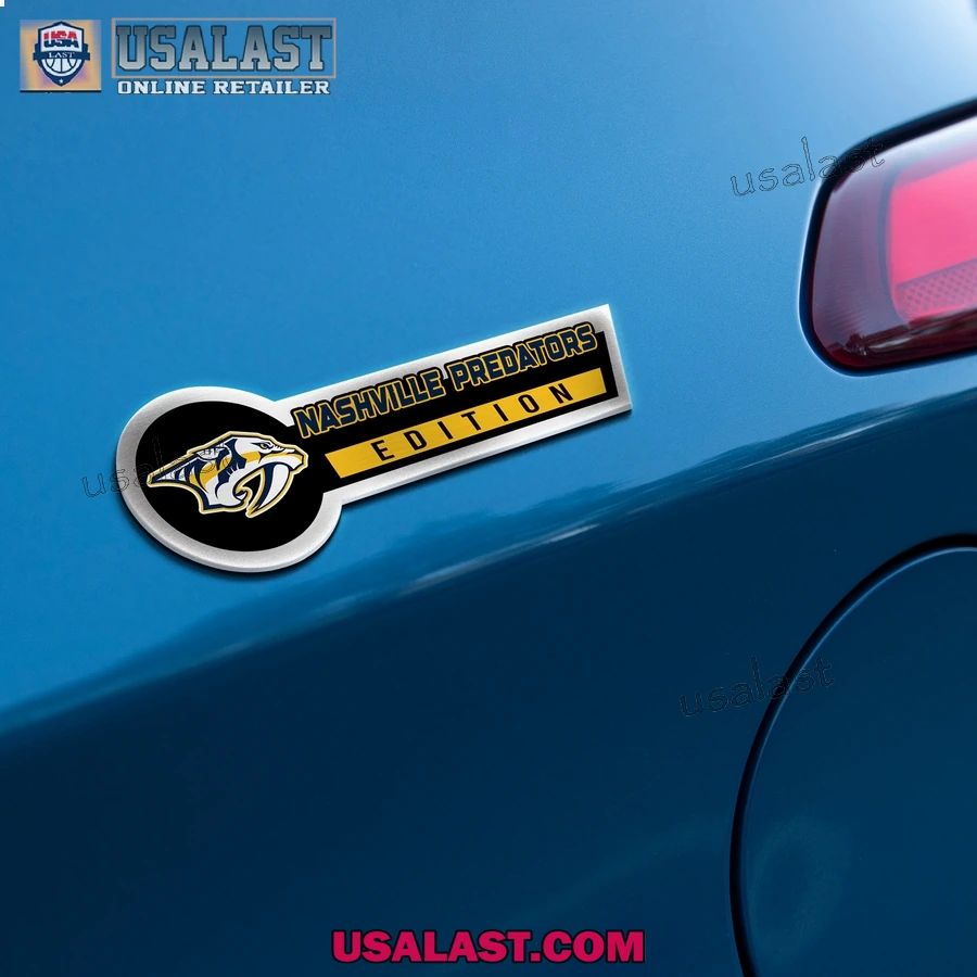Nashville Predators Edition 3D Engraved Car Name Emblem