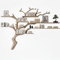 Large Tree-Shaped Wooden Bookshelf – Unique Wall-Mounted Bookcase with Branch Shelves