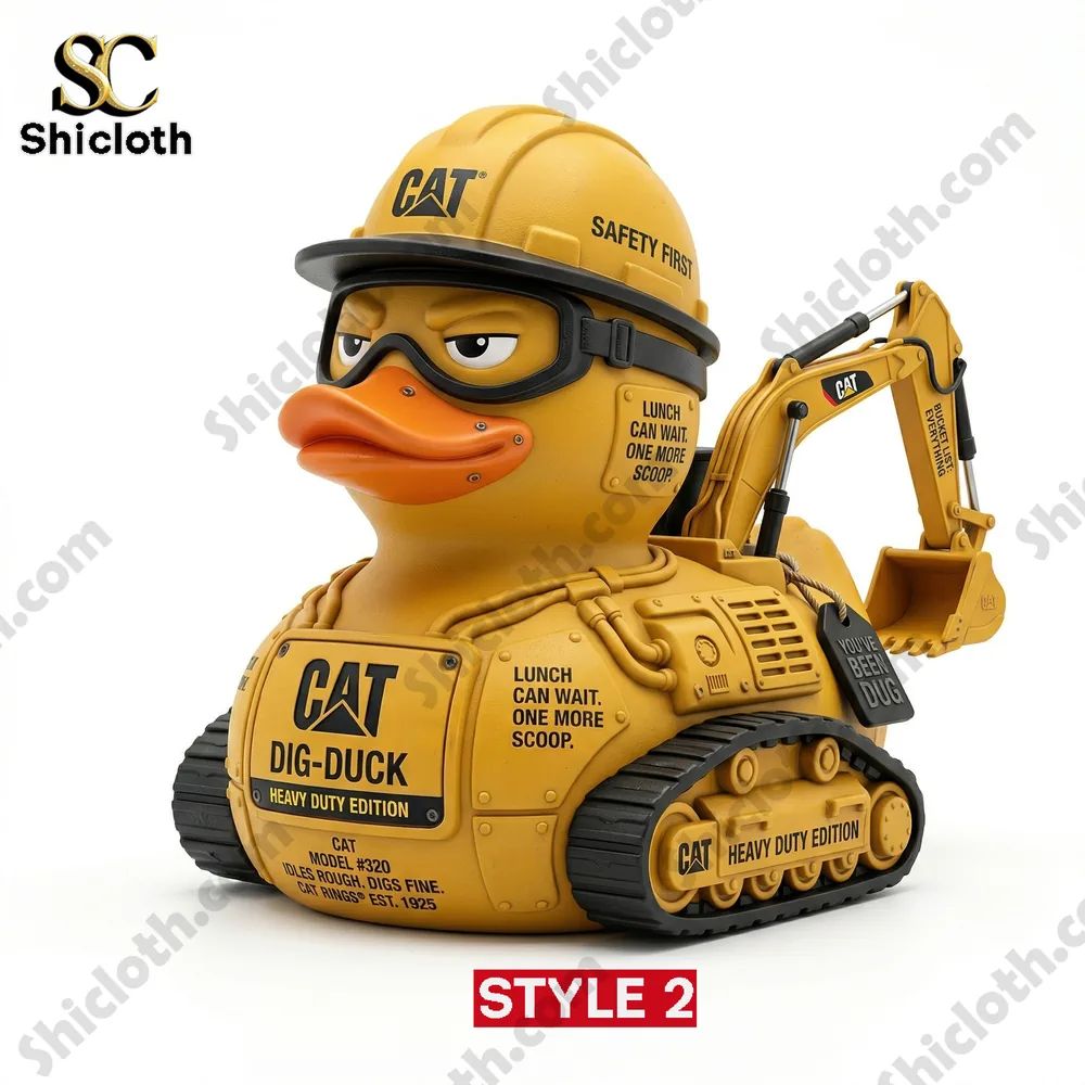 CAT Heavy Duty Dig-Duck & Road Roller Resin Duck