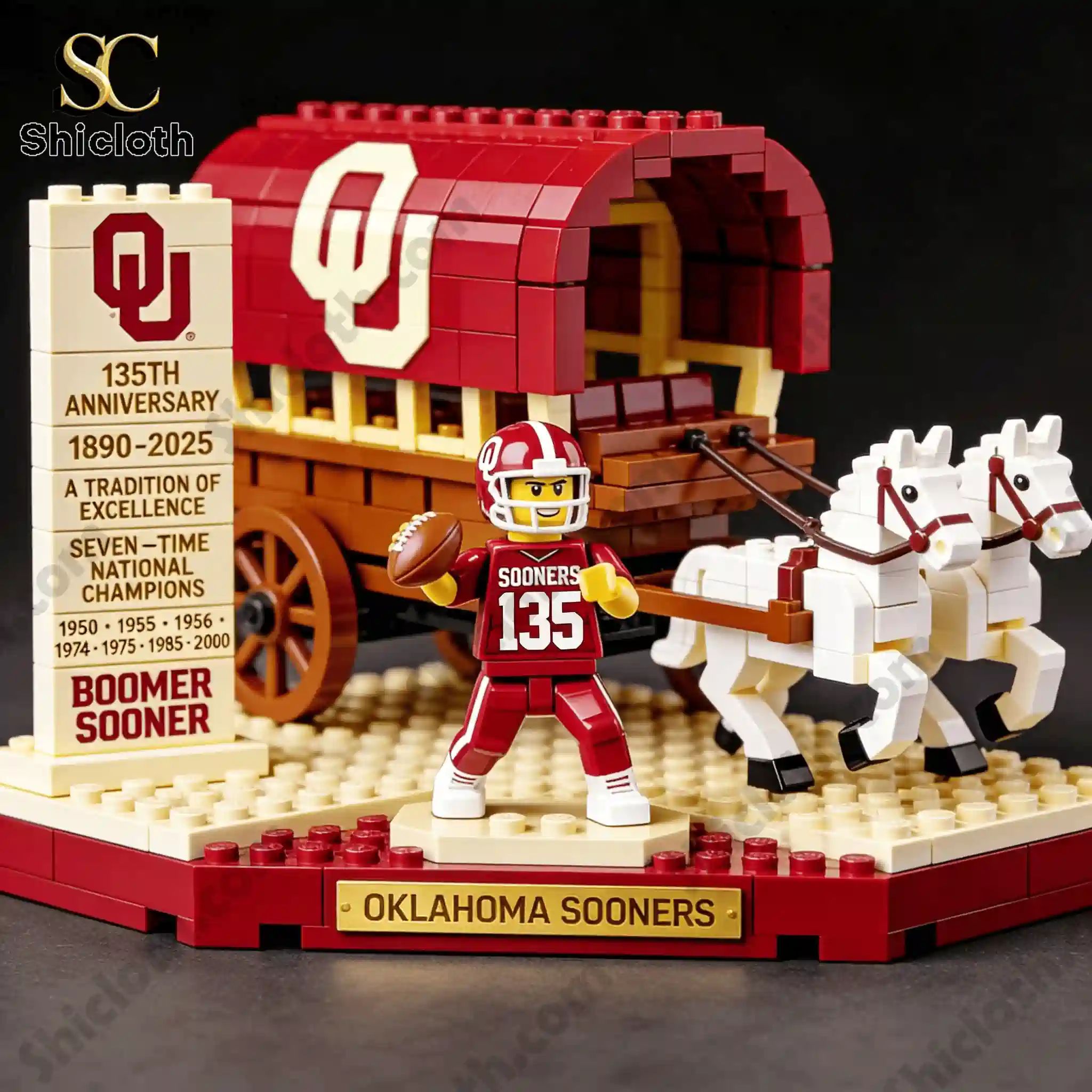 Oklahoma Sooners 135th Anniversary Brick Set