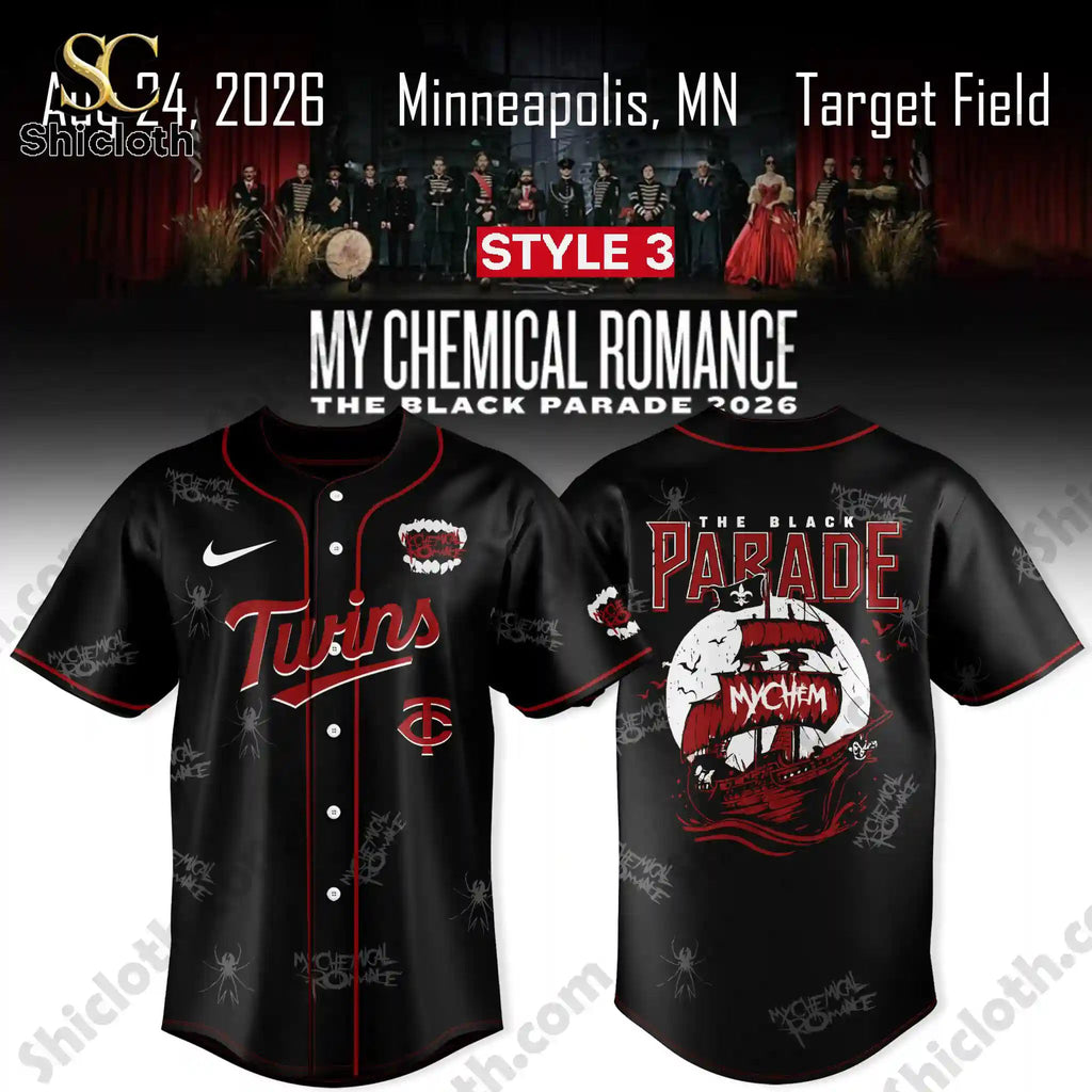 Minnesota Twins x My Chemical Romance The Black Parade 2026 Jersey