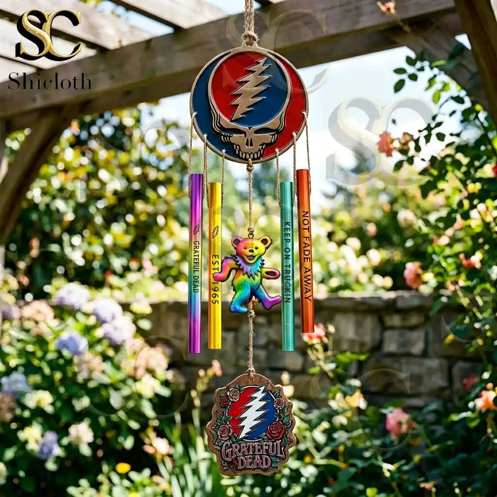 Grateful Dead Steal Your Face Wind Chime