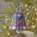 Texas Rangers 64th Anniversary Christmas Bell Ornament