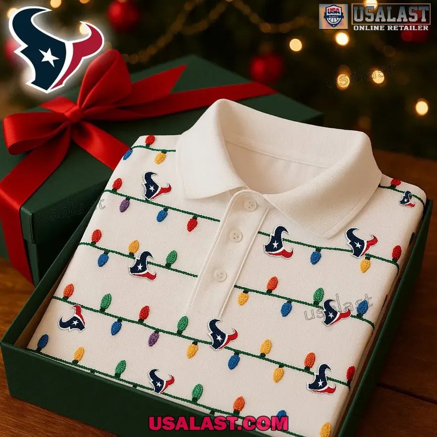Houston Texans Premium Christmas Polo Shirt