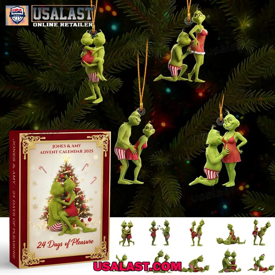 Personalized Naughty Green Couple Christmas Advent Calendar 2025