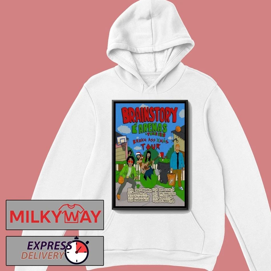 Poster Brainstory Broke Ass Xmas Tour 2025 shirt