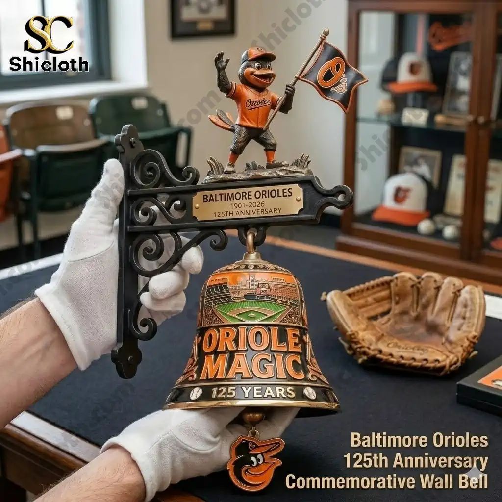 Baltimore Orioles 125th Anniversary Commemorative Wall Bell