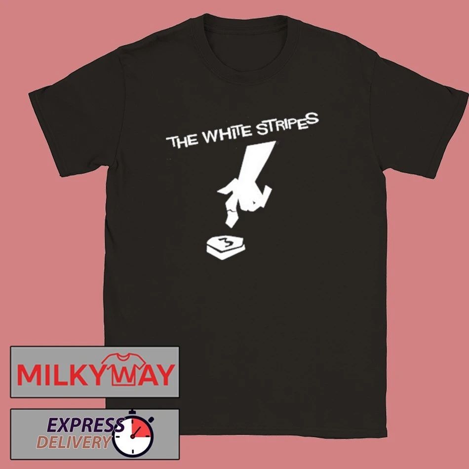 Button to Button The White Stripes Hardest T-Shirt