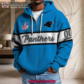 Carolina Panthers Waffle Half Zip Hoodie
