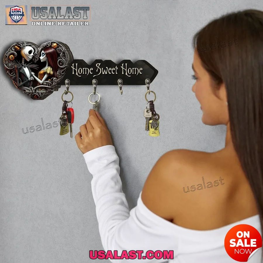 Personalized Jack Skellington Home Sweet Home Key Holder