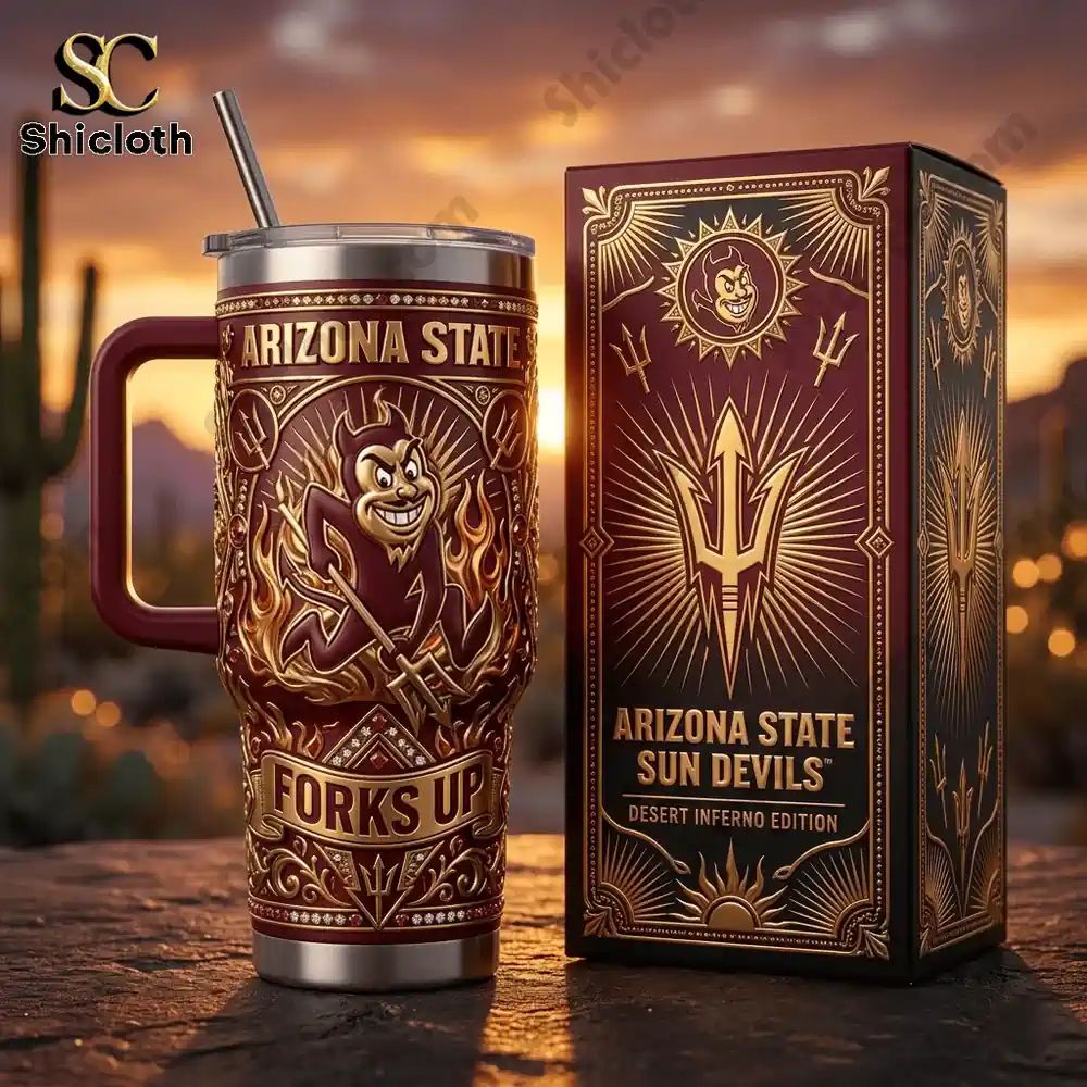 Arizona State Sun Devils “Forks Up” Desert Inferno 40oz Tumbler
