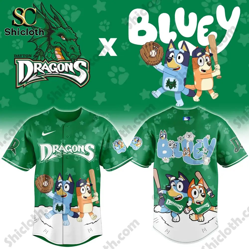 Dayton Dragons x Bluey Night 2026 Jersey
