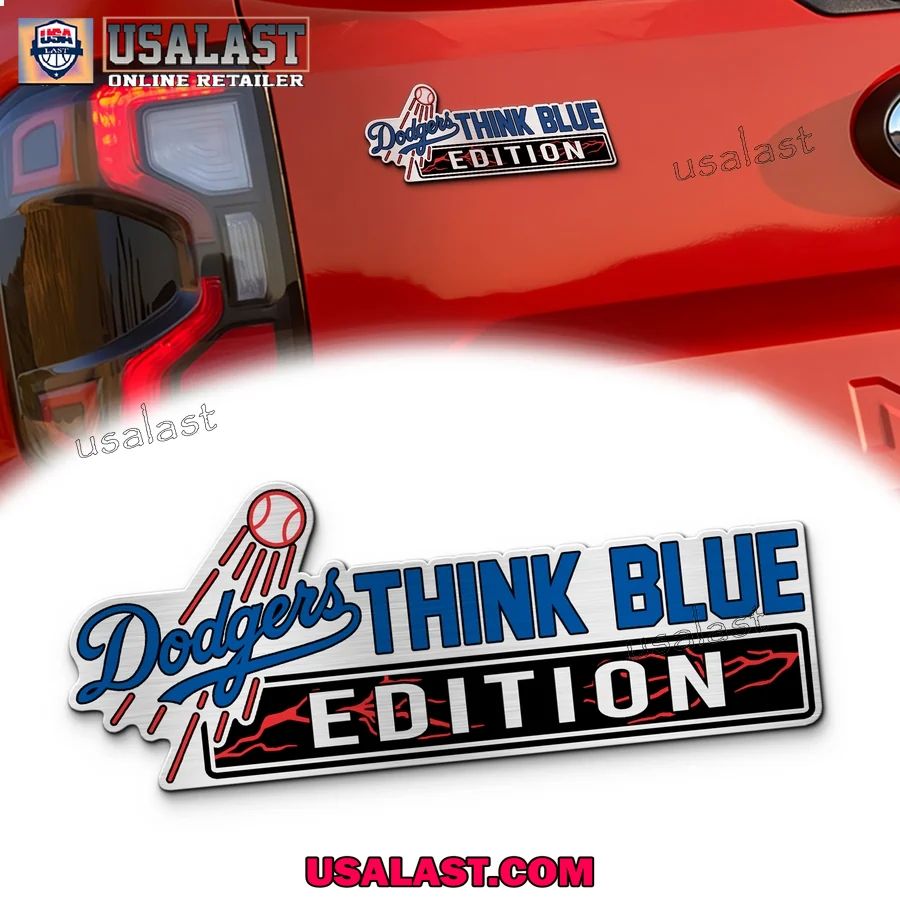 Los Angeles Dodgers Edition Engraved Car Name Badge