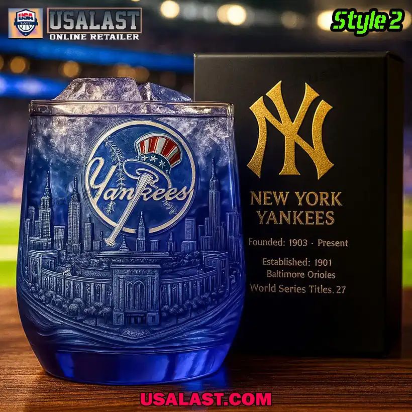New York Yankees 122nd Anniversary Wine Glass