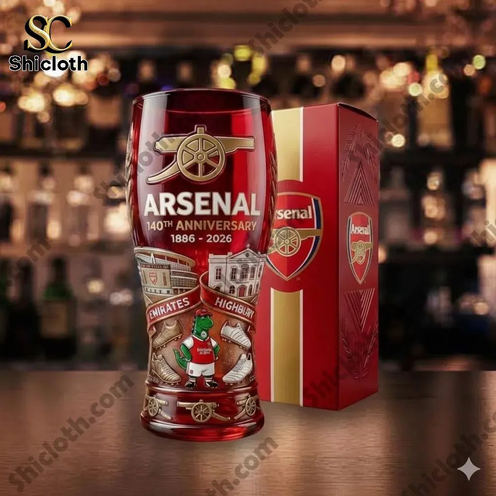 Arsenal F.C. 140th Anniversary Commemorative Whiskey Glass