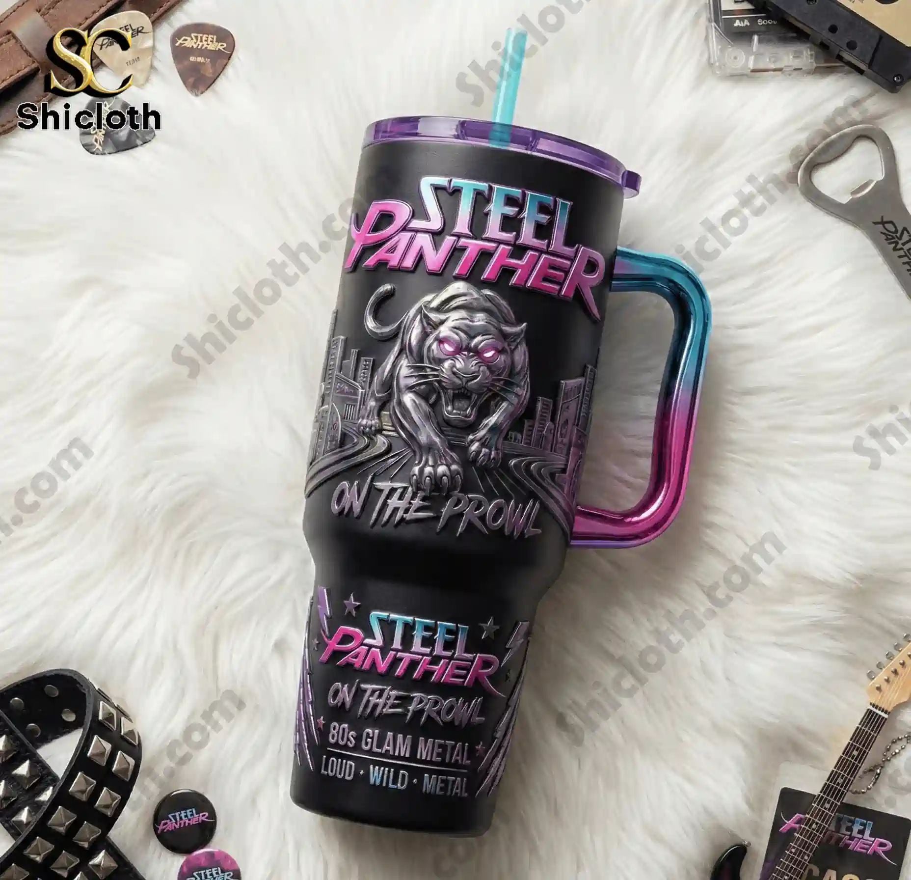 Steel Panther On the Prowl 40oz Tumbler With Handle