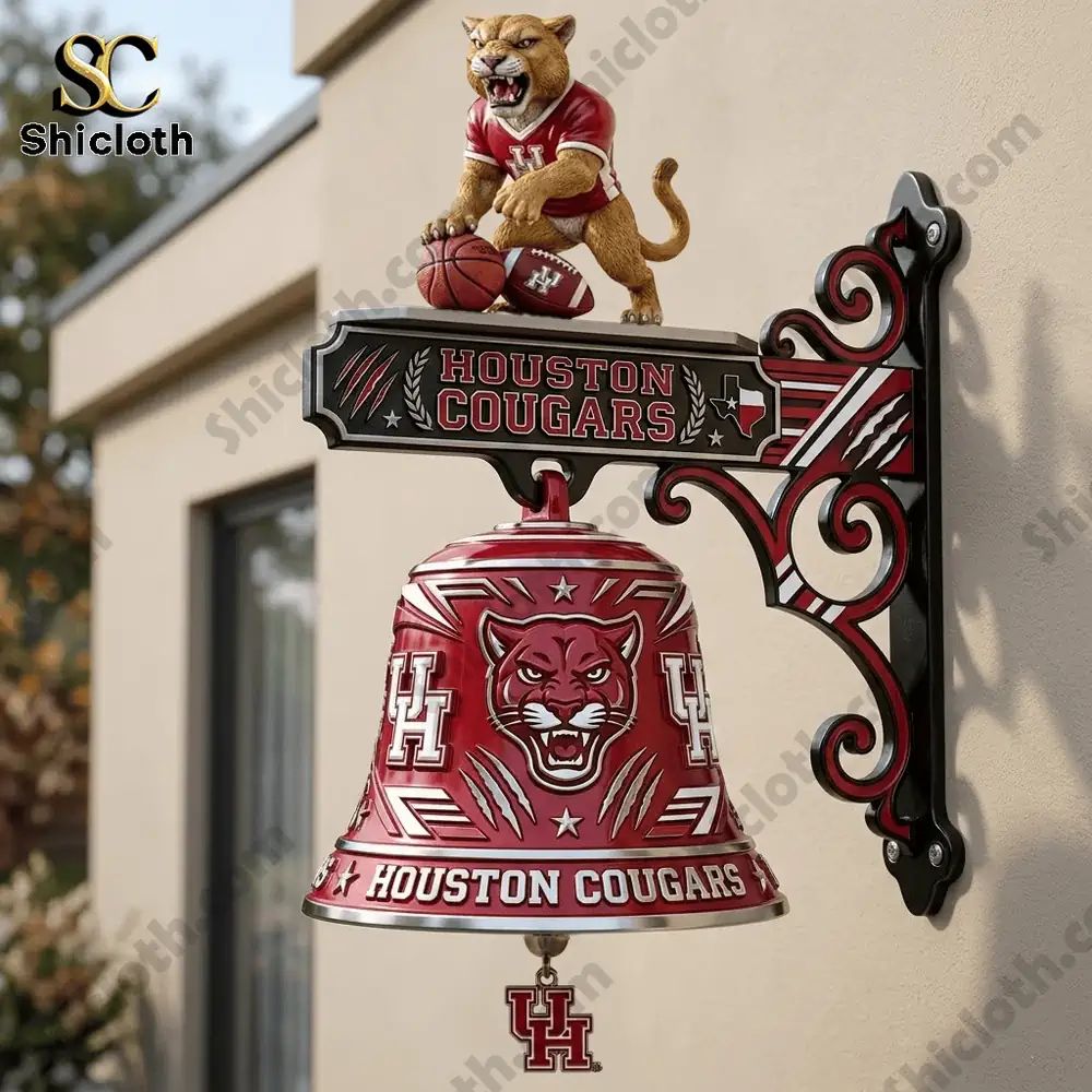 Houston Cougars Commemorative Wall Bell Doorbell
