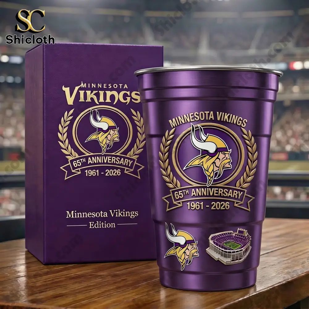 Minnesota Vikings 65th Anniversary Commemorative Aluminum Cup