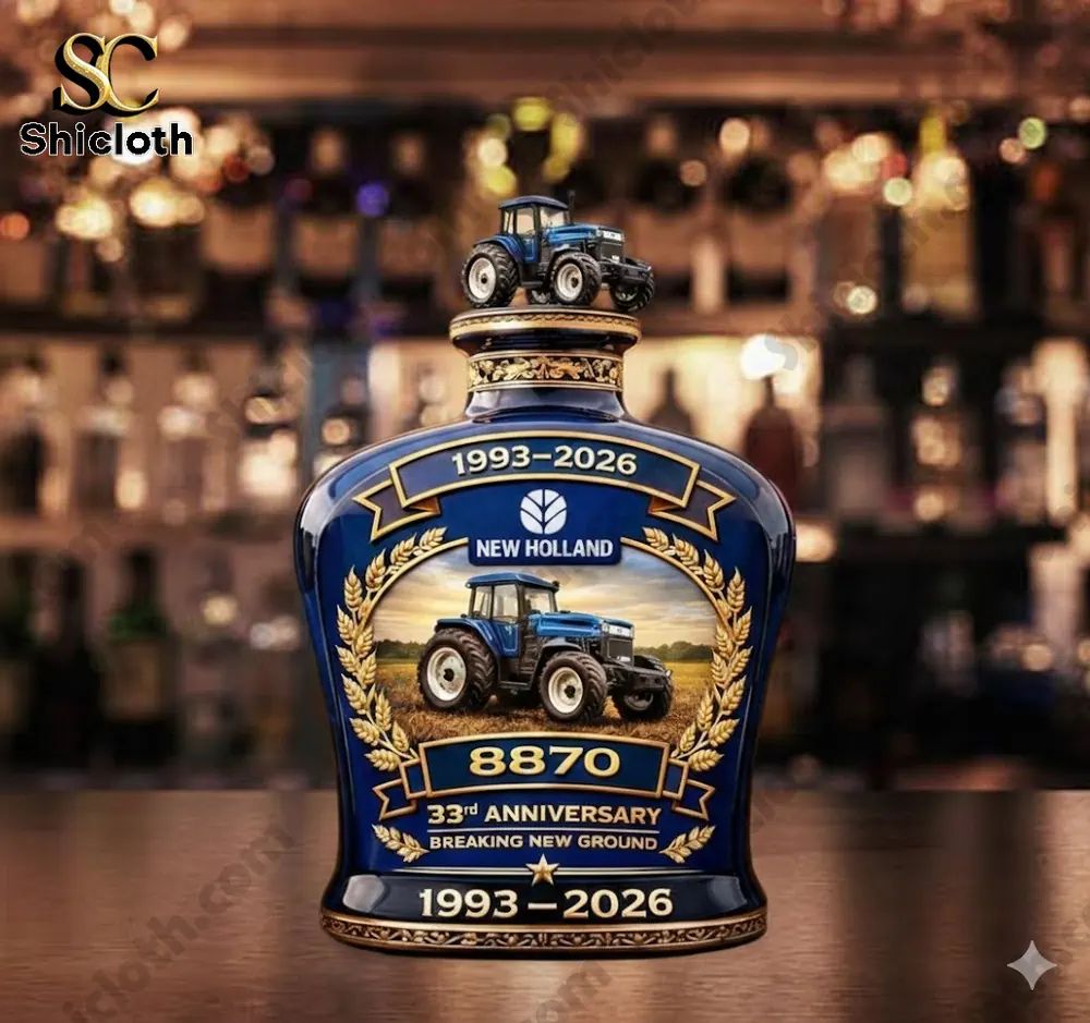 New Holland 8870 Tractor 33rd Anniversary Whiskey Bottle