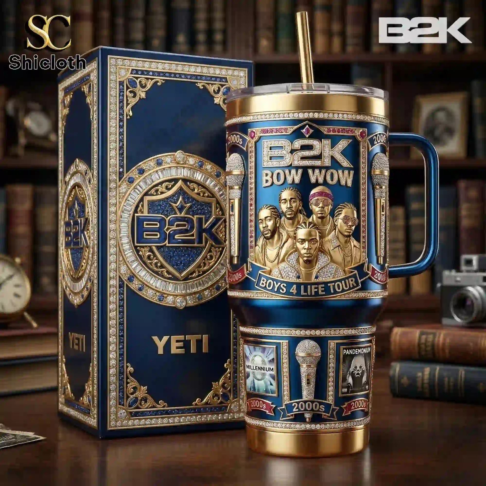 B2K Bow Wow Boys 4 Life Tour Pandemonium 40oz Tumbler With Handle