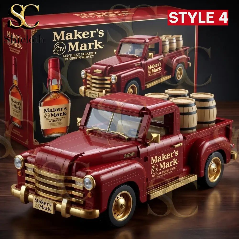 Whiskey Pickup Truck Building Brick Set