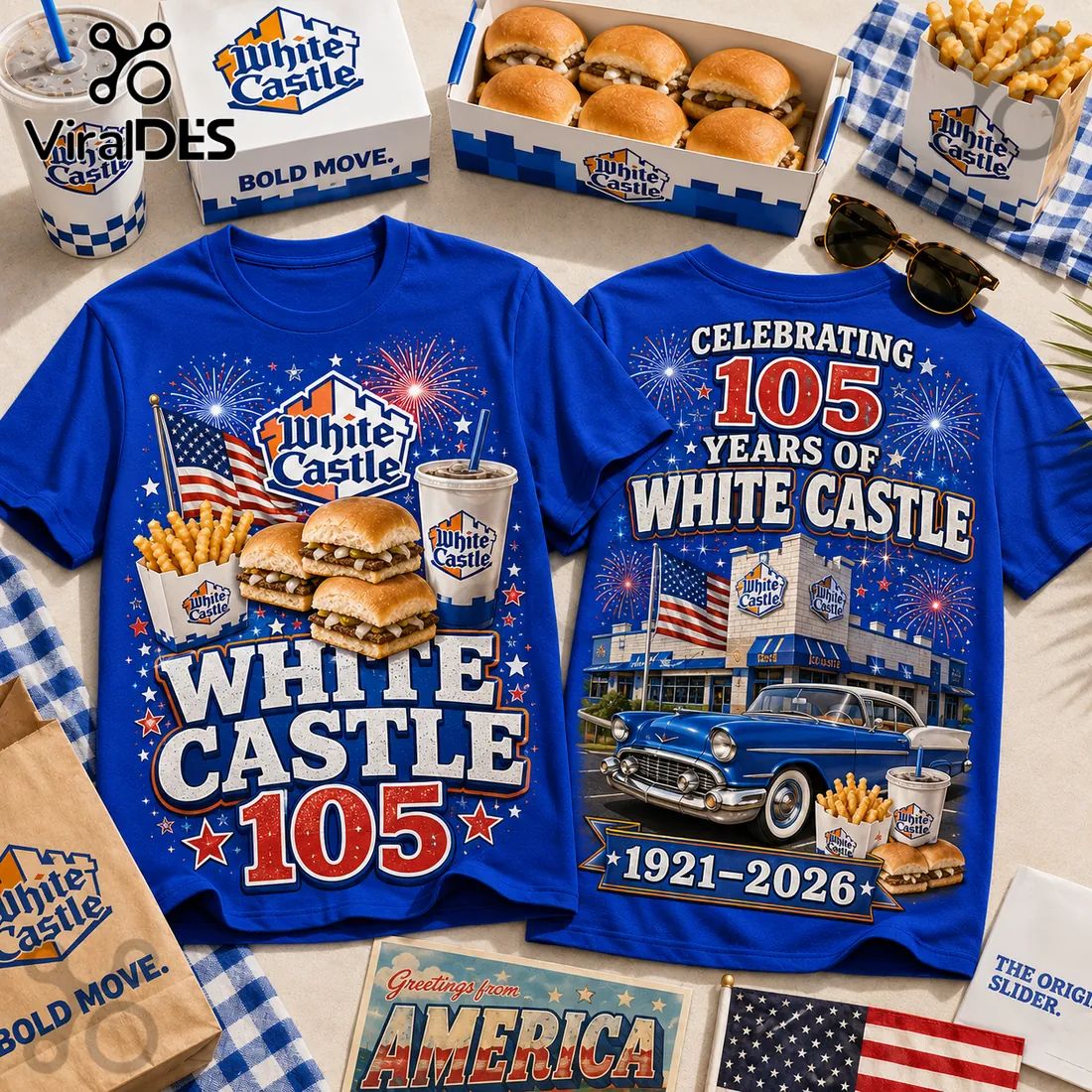 White Castle 105th Anniversary Royal Blue T-Shirt