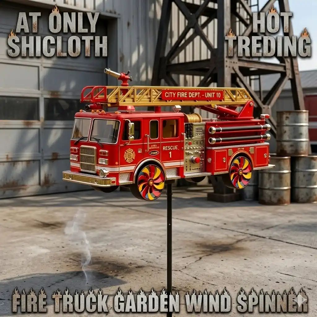 Fire Truck Spinner For Garden