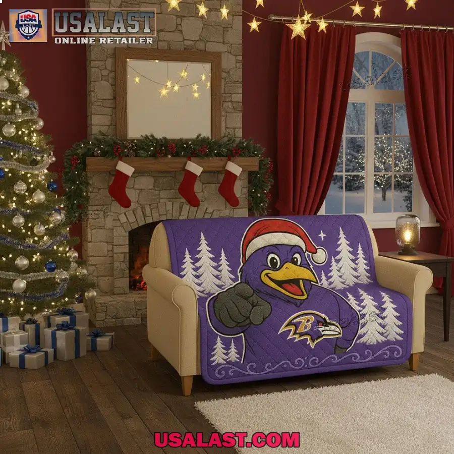 Baltimore Ravens Premium Christmas Fleece Blanket
