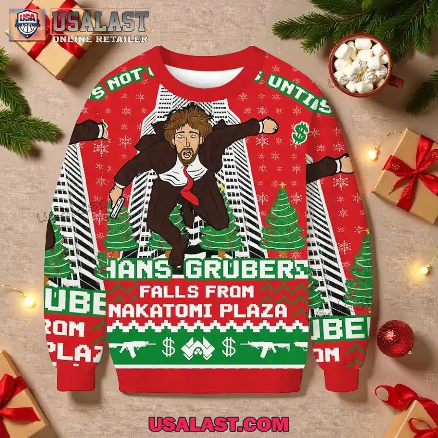 Hans Gruber Fall Nakatomi Plaza Die Hard Christmas Jumper