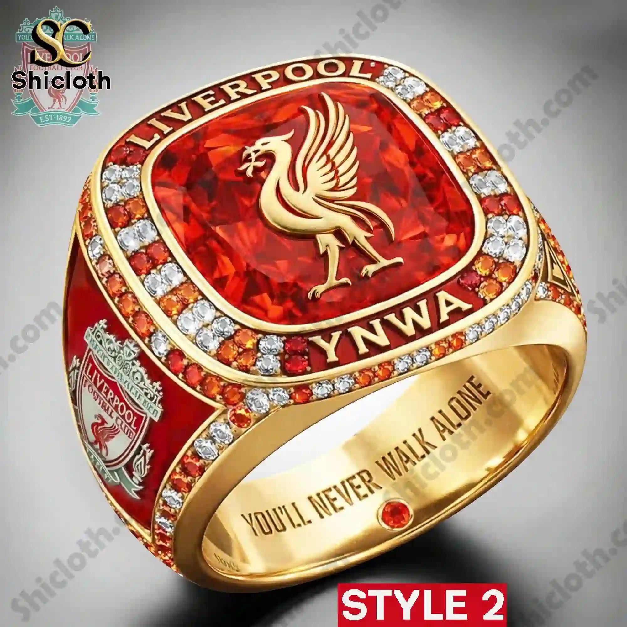 Liverpool FC 134th Anniversary YNWA Custom Rings