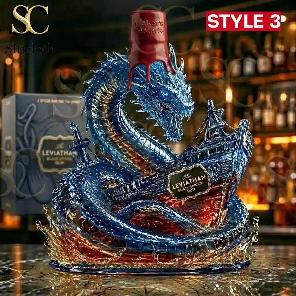 Leviathan Collectible Commemorative Black Rum 3D Sculpted Collector’s Edition Bottle