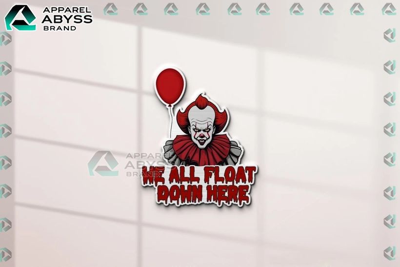 Pennywise Halloween Edition 3D Car Name Emblem Sticker