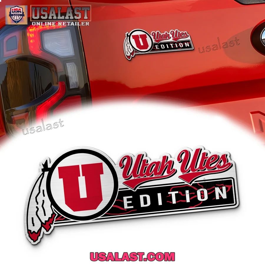 Utah Utes Edition Custom 3D Car Badge Sticker
