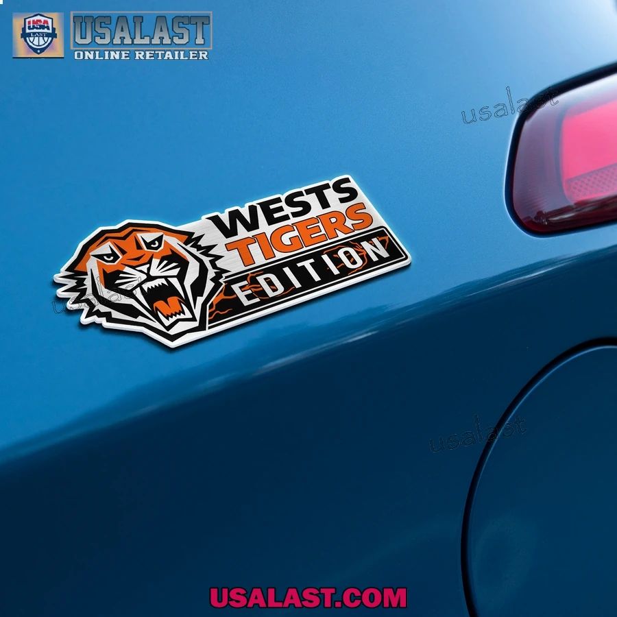 Wests Tigers Edition Custom 3D Car Badge Sticker